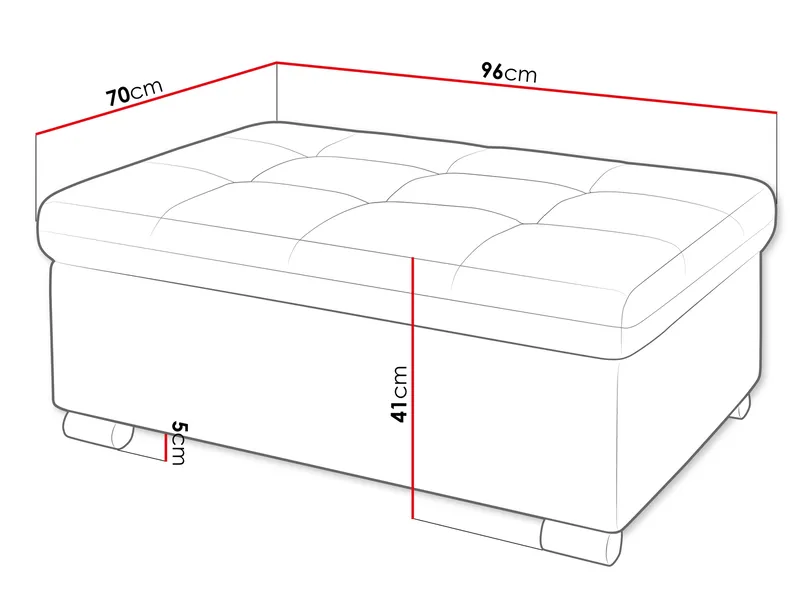 Dynir Fotskammel 96 cm - Beige - Møbler - Stoler & lenestoler - Krakk - Fotskammel