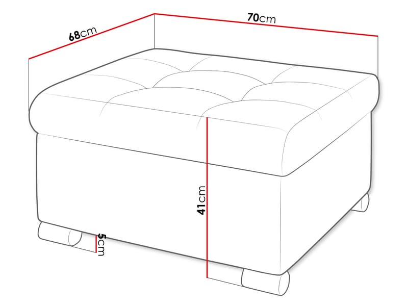Dynir Fotskammel 96 cm - Beige - Møbler - Stoler & lenestoler - Krakk - Fotskammel