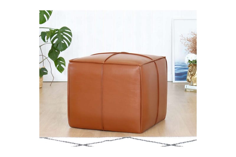 Edrin Sittepuff Utomhus 52 cm - Brun - Møbler - Stoler & lenestoler - Krakk - Puff