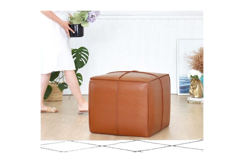 Edrin Sittepuff Utomhus 52 cm - Brun - Møbler - Stoler & lenestoler - Krakk - Puff