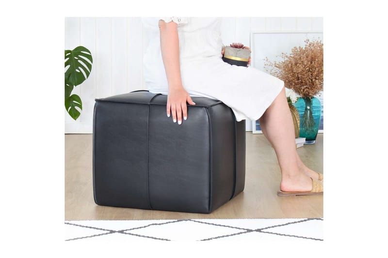 Edrin Sittepuff Utomhus 52 cm - Sort - Møbler - Stoler & lenestoler - Krakk - Puff