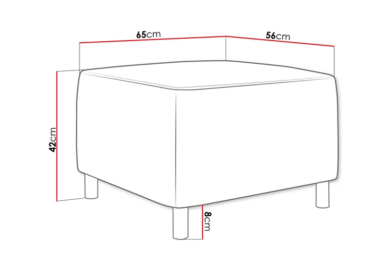 Eifion Fotskammel 65 cm - Grønn - Møbler - Stoler & lenestoler - Krakk - Fotskammel