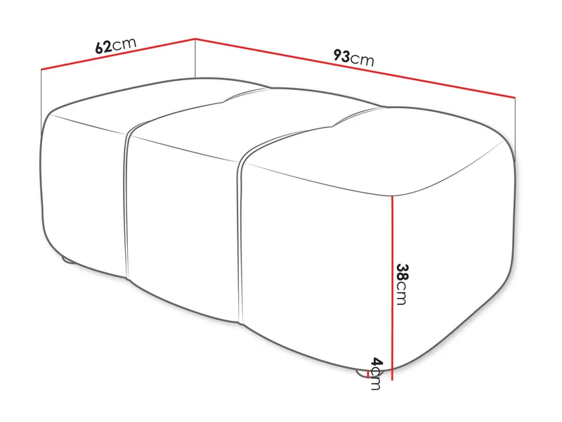 Flo Fotskammel 93 cm - Hvit - Møbler - Stoler & lenestoler - Krakk - Fotskammel
