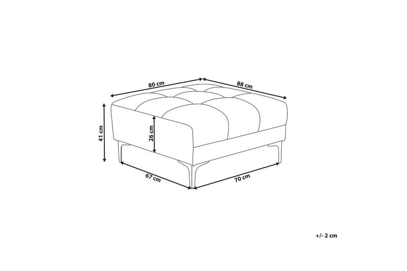 Fotpall Alnes Hvit/Svart - Hvit/Svart - Møbler - Stoler & lenestoler - Krakk - Fotskammel