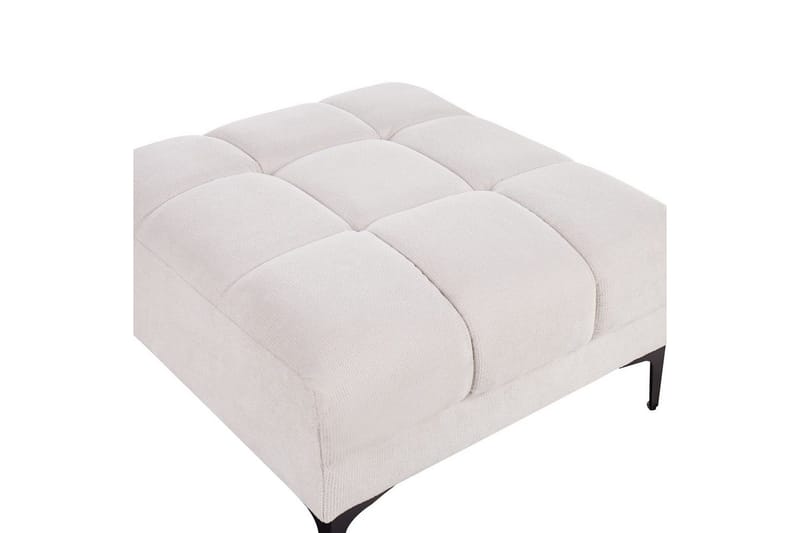 Fotpall Alnes Hvit/Svart - Hvit/Svart - Møbler - Stoler & lenestoler - Krakk - Fotskammel