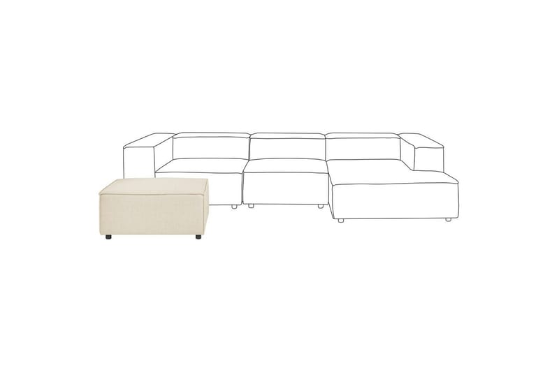 Fotpall Aprica Beige/svart - Beige/svart - Møbler - Stoler & lenestoler - Krakk - Fotskammel
