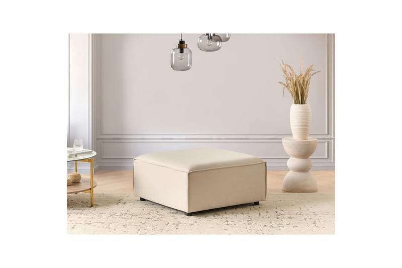 Fotpall Ardal Beige/svart - Beige/svart - Møbler - Stoler & lenestoler - Krakk - Fotskammel