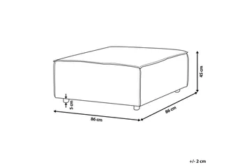 Fotpall Ardal Grå/svart - Grå/svart - Møbler - Stoler & lenestoler - Krakk - Fotskammel