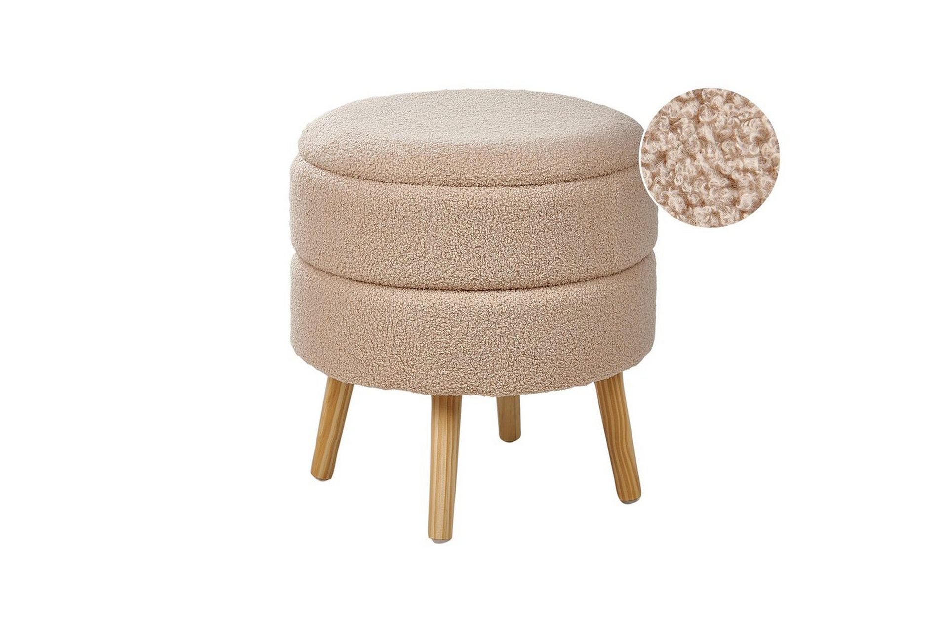 Fotpall Beige -