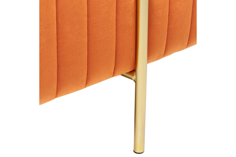 Fotpall Dayton Oransje/gull - Oransje/gull - Møbler - Stoler & lenestoler - Krakk - Fotskammel