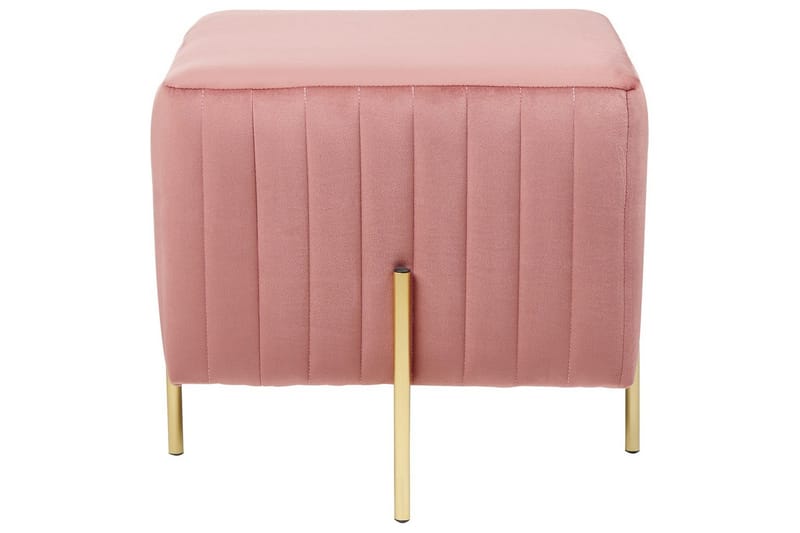 Fotpall Dayton Rosa/Gull - Rosa/Gull - Møbler - Stoler & lenestoler - Krakk - Fotskammel