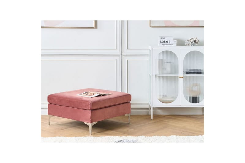 Fotpall Evja Rosa - Rosa - Møbler - Stoler & lenestoler - Krakk - Fotskammel