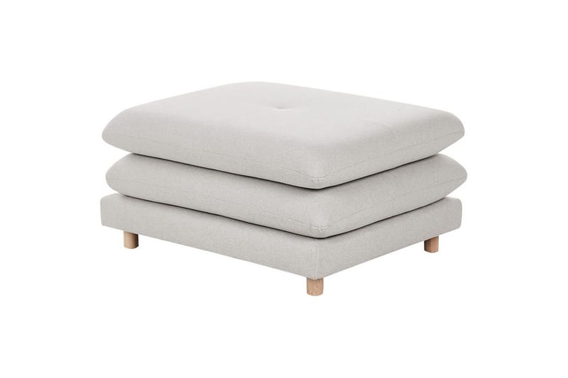 Fotpall Heden Beige/lyst tre, Beige/lyst tre