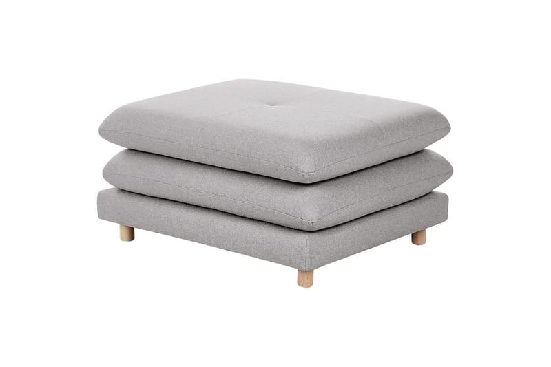 Fotpall Heden Grå/lyst tre, Grå/lyst tre