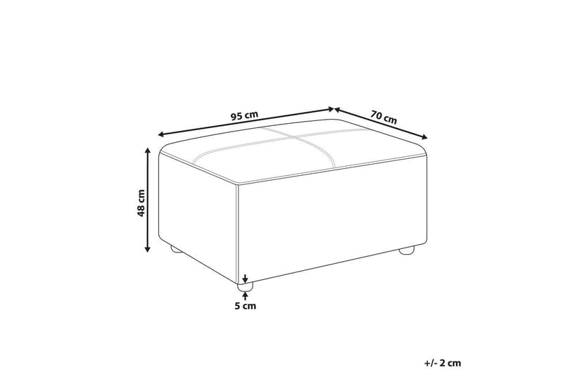 Fotpall Kohlo Beige/svart - Beige/svart - Møbler - Stoler & lenestoler - Krakk - Fotskammel