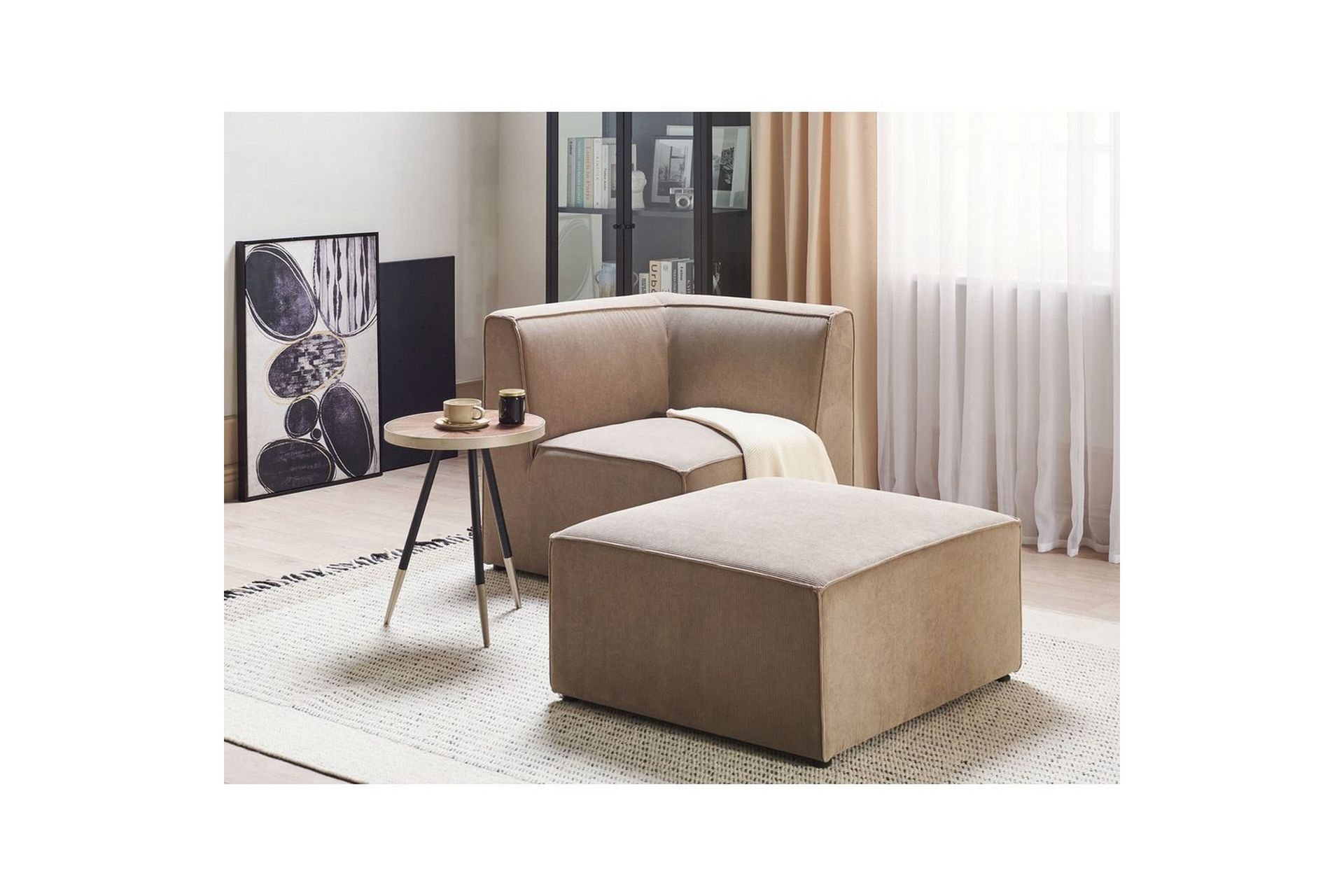 Fotpall Lemvig Taupe - Taupe - Møbler - Stoler & lenestoler - Krakk - Fotskammel