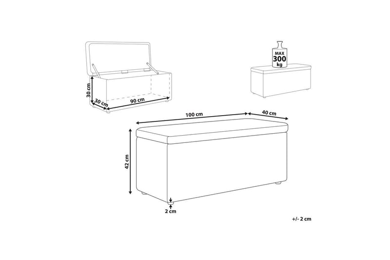 Fotpall Orem Beige/svart - Beige/svart - Møbler - Stoler & lenestoler - Krakk - Fotskammel