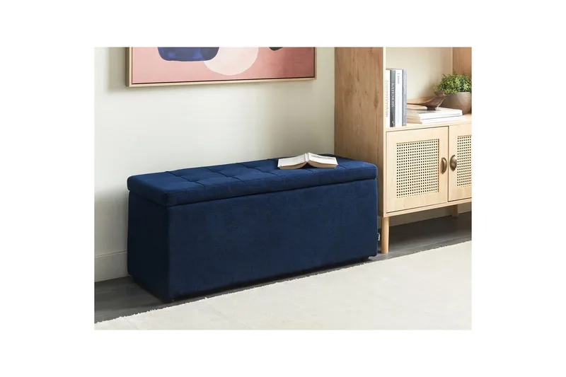 Fotpall Orem Blå/Svart - Blå/Svart - Møbler - Stoler & lenestoler - Krakk - Fotskammel