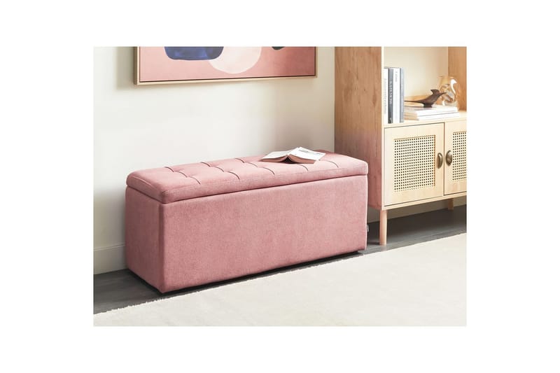 Fotpall Orem Rosa/Svart - Rosa/Svart - Møbler - Stoler & lenestoler - Krakk - Fotskammel