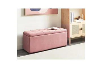 Fotpall Orem Rosa/Svart - Rosa/Svart - Møbler - Stoler & lenestoler - Krakk - Fotskammel