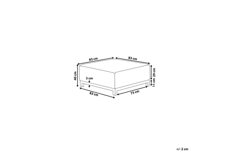 Fotpall Rovigo Beige/hvit - Beige/hvit - Møbler - Stoler & lenestoler - Krakk - Fotskammel