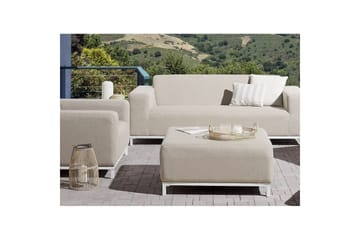 Fotpall Rovigo Beige/hvit - Beige/hvit - Møbler - Stoler & lenestoler - Krakk - Fotskammel