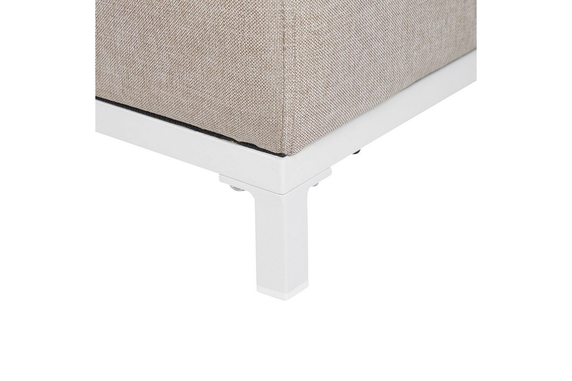 Fotpall Rovigo Beige/hvit - Beige/hvit - Møbler - Stoler & lenestoler - Krakk - Fotskammel