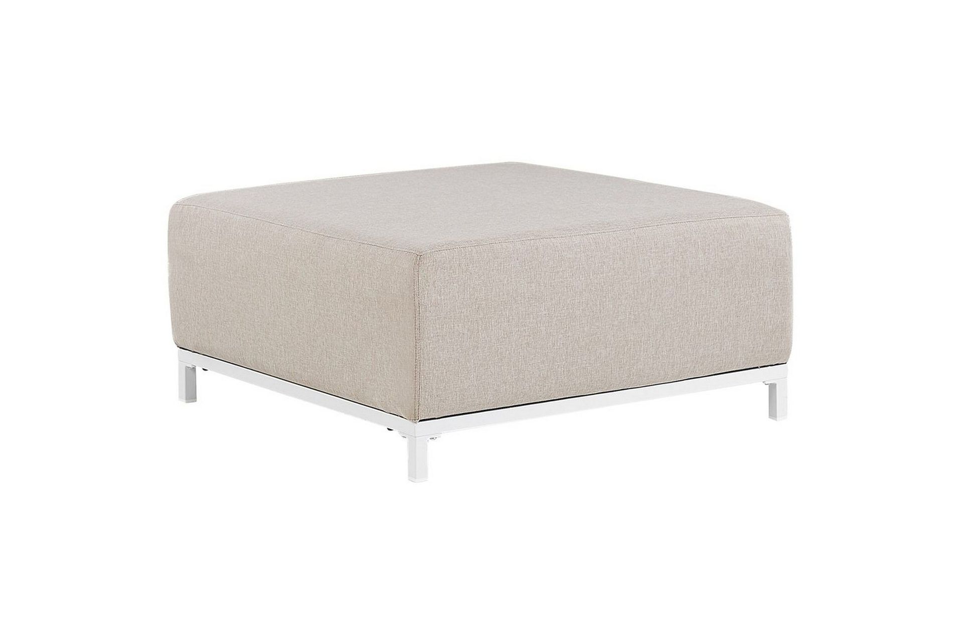 Fotpall Rovigo Beige/hvit - Beige/hvit