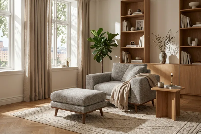 Fotpall Scandinavian Choice Silencio 86 - Møbler - Stoler & lenestoler - Krakk - Fotskammel