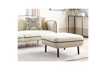 Fotpall Tonsberg Beige/svart - Beige/svart - Møbler - Stoler & lenestoler - Krakk - Fotskammel