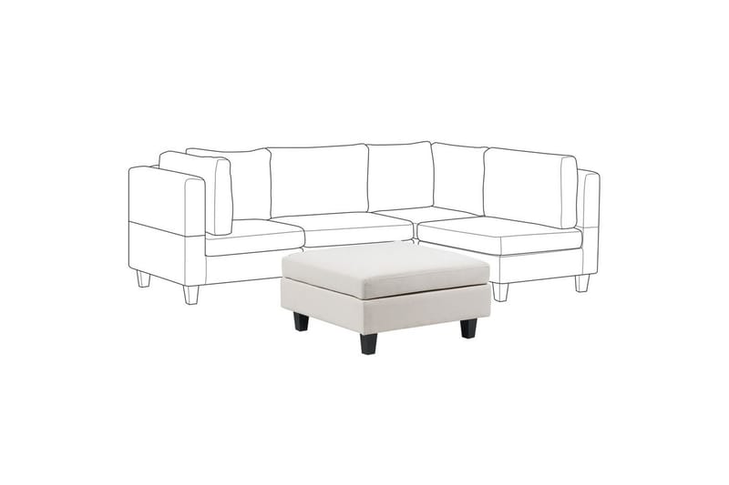 Fotpall Unstad Lysebeige/svart - Lysebeige/svart - Møbler - Stoler & lenestoler - Krakk - Fotskammel