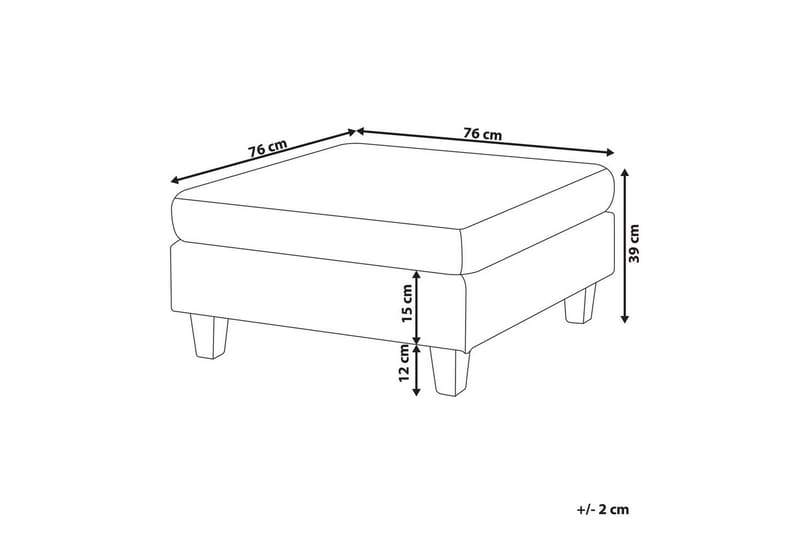 Fotpall Unstad Lysebeige/svart - Lysebeige/svart - Møbler - Stoler & lenestoler - Krakk - Fotskammel