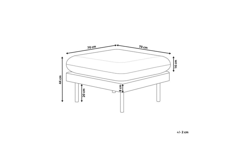 Fotpall Vinterbro Beige/svart, Fløyel - Beige/svart, Fløyel - Møbler - Stoler & lenestoler - Krakk - Fotskammel