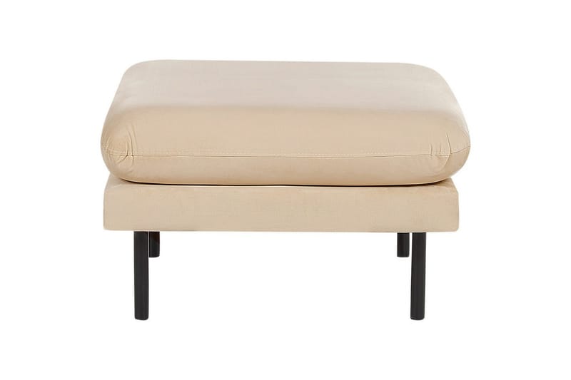 Fotpall Vinterbro Beige/svart, Fløyel - Beige/svart, Fløyel - Møbler - Stoler & lenestoler - Krakk - Fotskammel