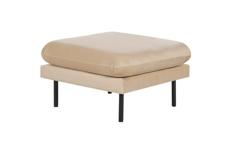 Fotpall Vinterbro Beige/svart, Fløyel - Beige/svart, Fløyel - Møbler - Stoler & lenestoler - Krakk - Fotskammel
