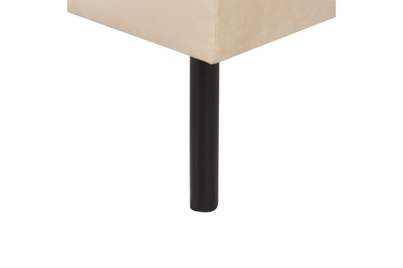 Fotpall Vinterbro Beige/svart, Fløyel - Beige/svart, Fløyel - Møbler - Stoler & lenestoler - Krakk - Fotskammel