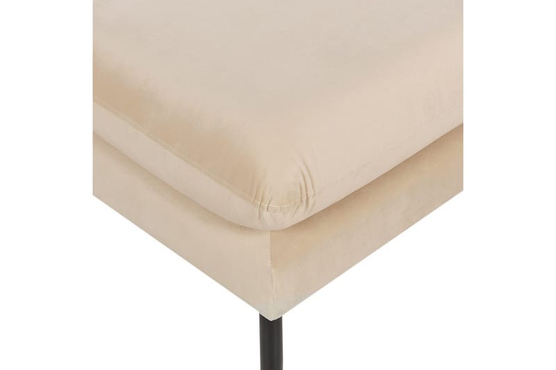 Fotpall Vinterbro Beige/svart, Fløyel - Beige/svart, Fløyel - Møbler - Stoler & lenestoler - Krakk - Fotskammel