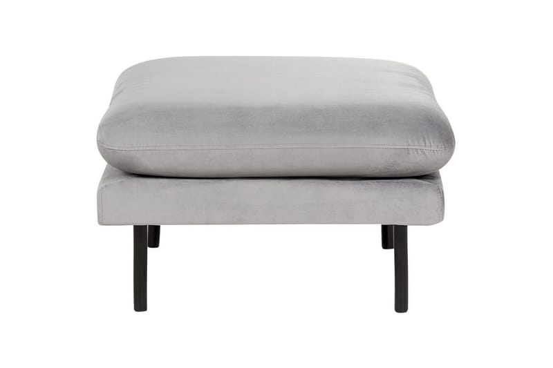 Fotpall Vinterbro Grå/svart, Fløyel - Grå/svart, Fløyel - Møbler - Stoler & lenestoler - Krakk - Fotskammel