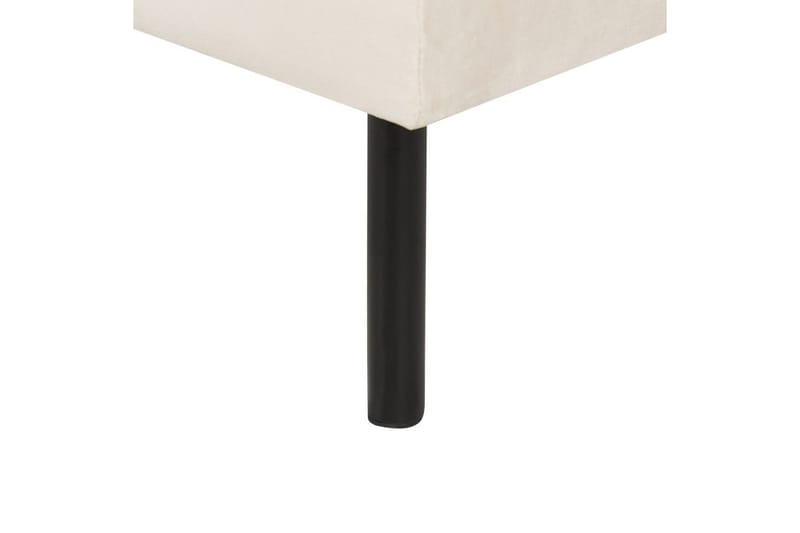 Fotpall Vinterbro Lysebeige/svart, Fløyel - Lysebeige/svart, Fløyel - Møbler - Stoler & lenestoler - Krakk - Fotskammel