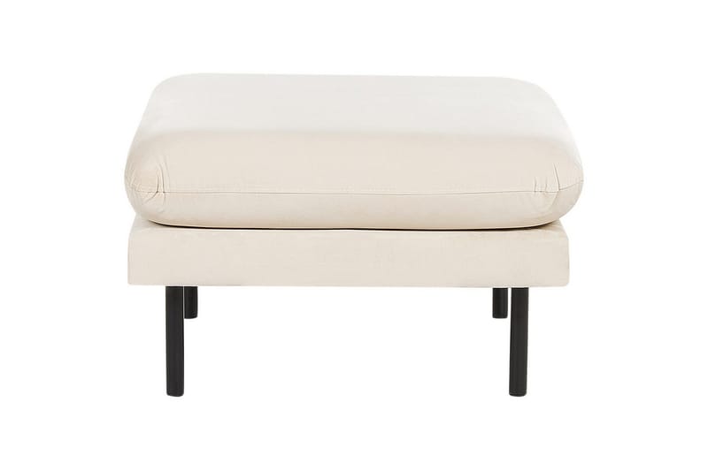 Fotpall Vinterbro Lysebeige/svart, Fløyel - Lysebeige/svart, Fløyel - Møbler - Stoler & lenestoler - Krakk - Fotskammel