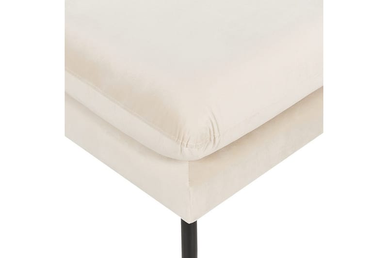 Fotpall Vinterbro Lysebeige/svart, Fløyel - Lysebeige/svart, Fløyel - Møbler - Stoler & lenestoler - Krakk - Fotskammel