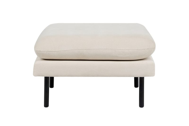 Fotpall Vinterbro Lysebeige/svart, Polyester - Lysebeige/svart, Polyester - Møbler - Stoler & lenestoler - Krakk - Fotskammel
