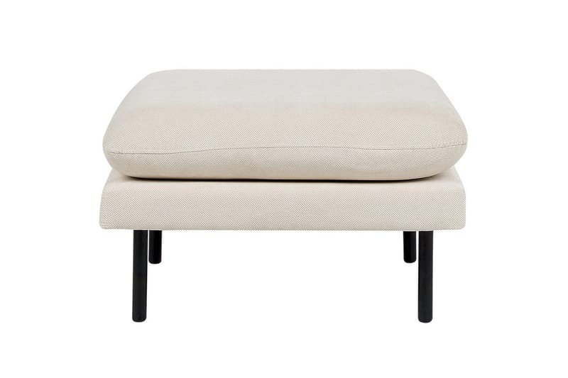 Fotpall Vinterbro Lysebeige/svart, Polyester - Lysebeige/svart, Polyester - Møbler - Stoler & lenestoler - Krakk - Fotskammel