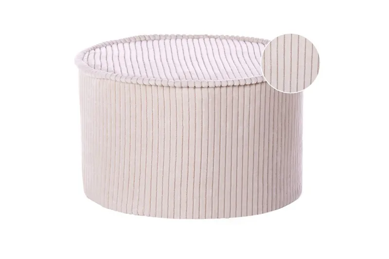 Fotpall Zikria Beige - Beige - Møbler - Stoler & lenestoler - Krakk - Puff