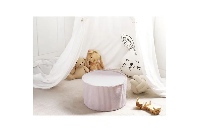 Fotpall Zikria Beige - Beige - Møbler - Stoler & lenestoler - Krakk - Puff