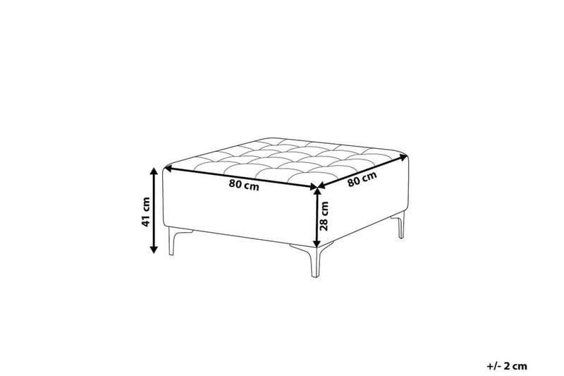 Aberdeen Ii Fotskammel 80 / 80 cm - Grå - Møbler - Stoler & lenestoler - Krakk - Fotskammel