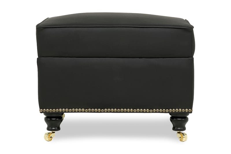 Amiral Fotskammel 55x45 cm - Svart PU - Møbler - Stoler & lenestoler - Krakk - Fotskammel
