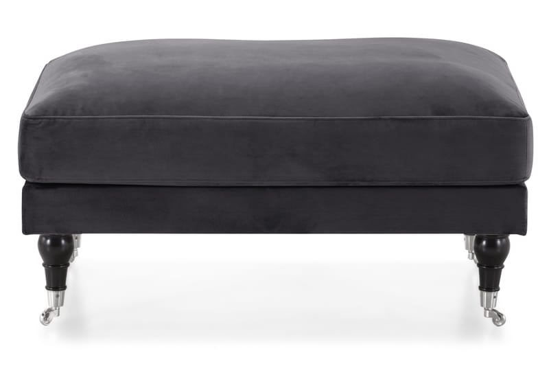 Andrew Fotskammel Fløyel - Mørkegrå/Krom - Møbler - Stoler & lenestoler - Krakk - Fotskammel