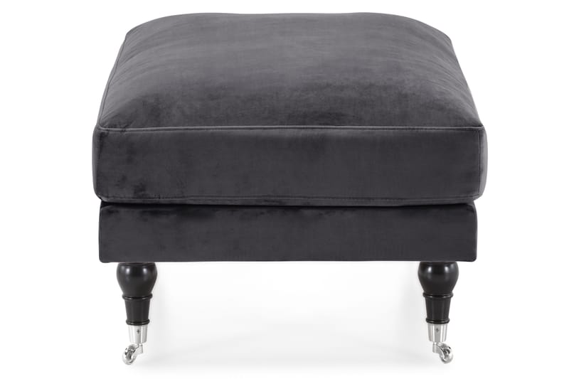 Andrew Fotskammel Fløyel - Mørkegrå/Krom - Møbler - Stoler & lenestoler - Krakk - Fotskammel