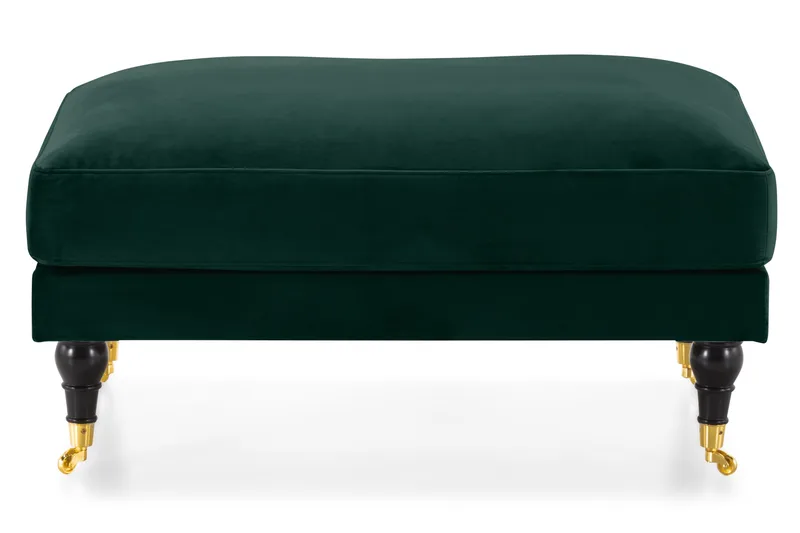 Andrew Fotskammel Fløyel - Mørkegrønn/Messing - Møbler - Stoler & lenestoler - Krakk - Fotskammel